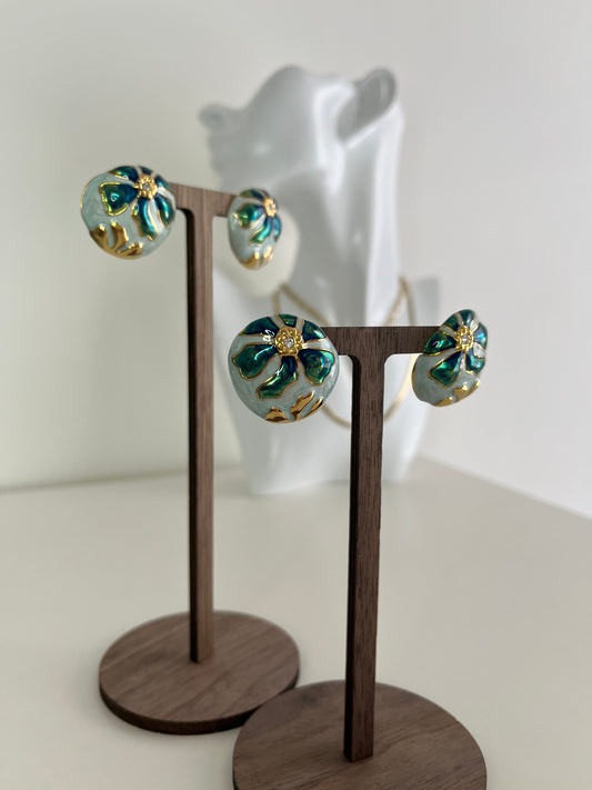 Boucles d'oreilles - La vintage bleu